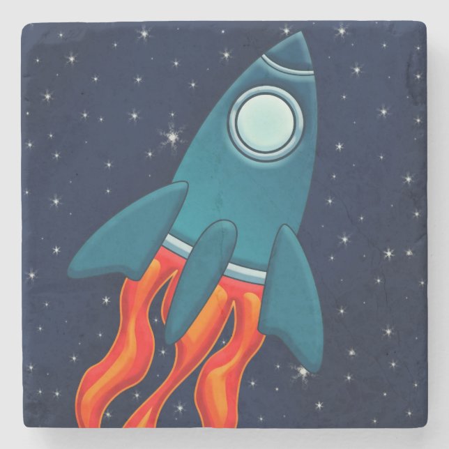 Rakete Steinuntersetzer (Vorderseite)