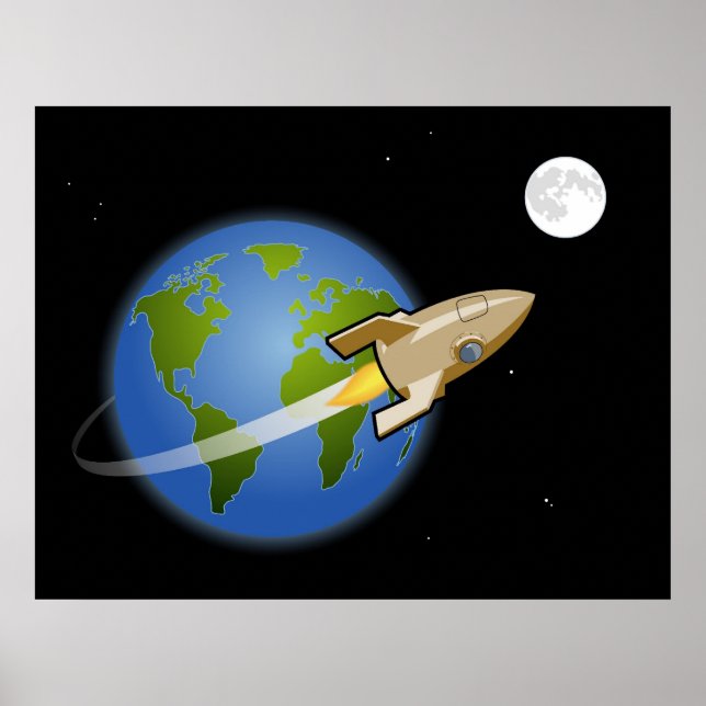 Rakete zum Mond - Poster (Vorne)