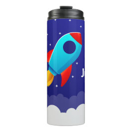 Raketen-Design für Weltraumabenteuer Thermosbecher
