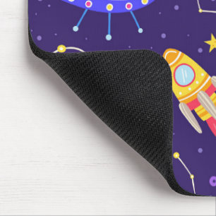 Raketen fliegen zum Moon Children Muster Mousepad