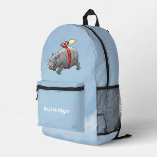 Raketen Nilpferd Bedruckter Rucksack