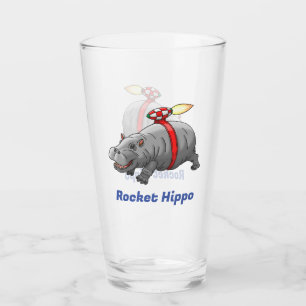 Raketen Nilpferd Glas