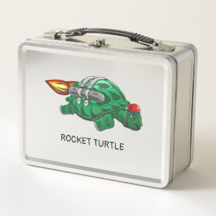 Raketen-Schildkröte Metall Brotdose