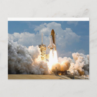 Raketenexplosion in die Weltraumpostkarte Postkarte