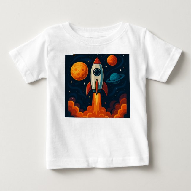 Raketenhemd Baby T-shirt (Vorderseite)