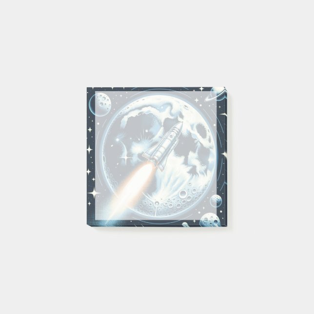 Raketenmoorraum Post-it Klebezettel (Vorderseite)