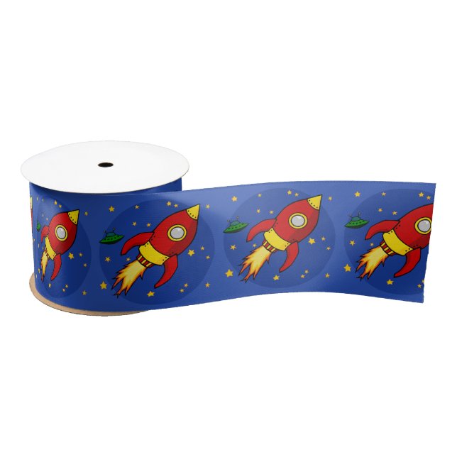 Raketenrote Ribbbänder Satinband (Spule)