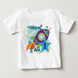 Raketenschiff 1. Geburtstag - Tshirts und Geschenk