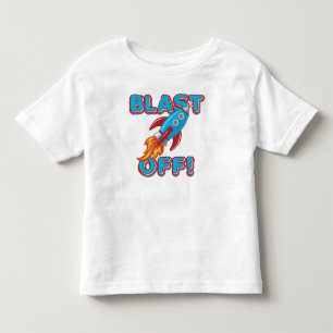 Raketenschiff ausschalten kleinkind t-shirt