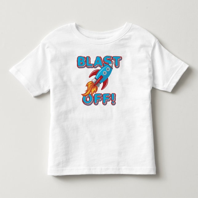Raketenschiff ausschalten kleinkind t-shirt (Vorderseite)