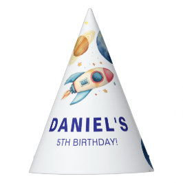 Raketenschiff Planet Weltraum-Thema Custom Birthda Partyhütchen