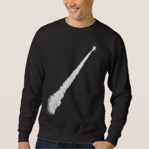 Raketenstart Dampfspur Linienkunst Sweatshirt