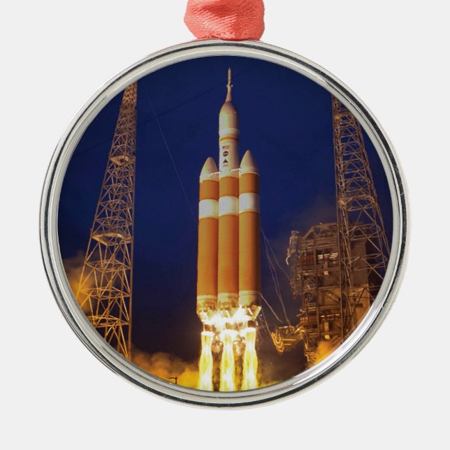 Raketenstart der NASA Ornament Aus Metall (Vorne)