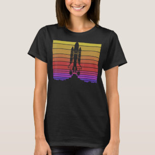 Raketenstart explodiert Astronomie-Retro-Raumfahrt T-Shirt