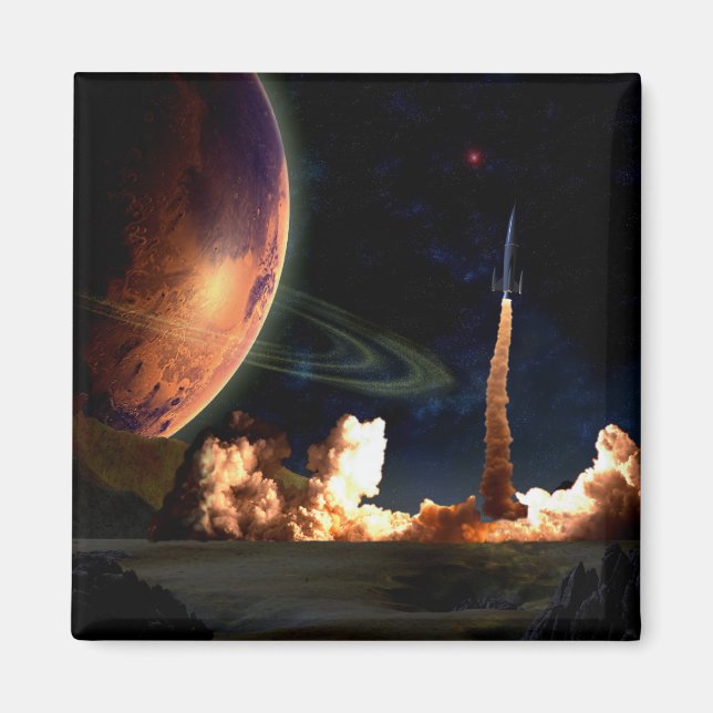 Raketenstart Magnet (Vorne)