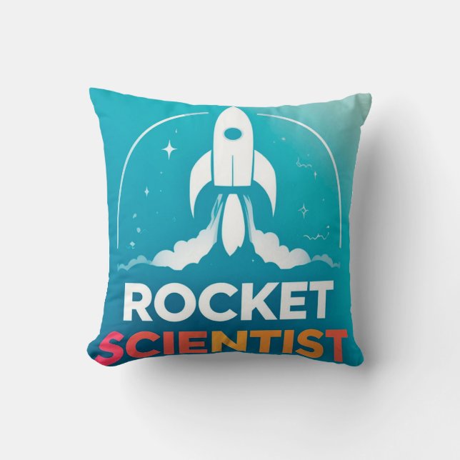 Raketenstart mit dynamischem Text Kissen (Vorderseite)