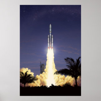 Raketenstart Poster