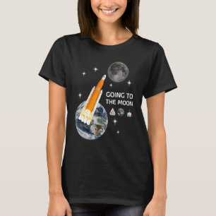 Raketenstart zum Mond T-Shirt