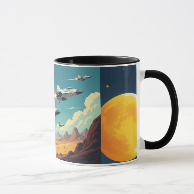 Raketenteile Tasse (Rechts)