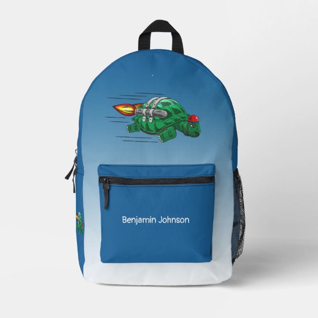 Raketenturve Bedruckter Rucksack (Vorderseite)