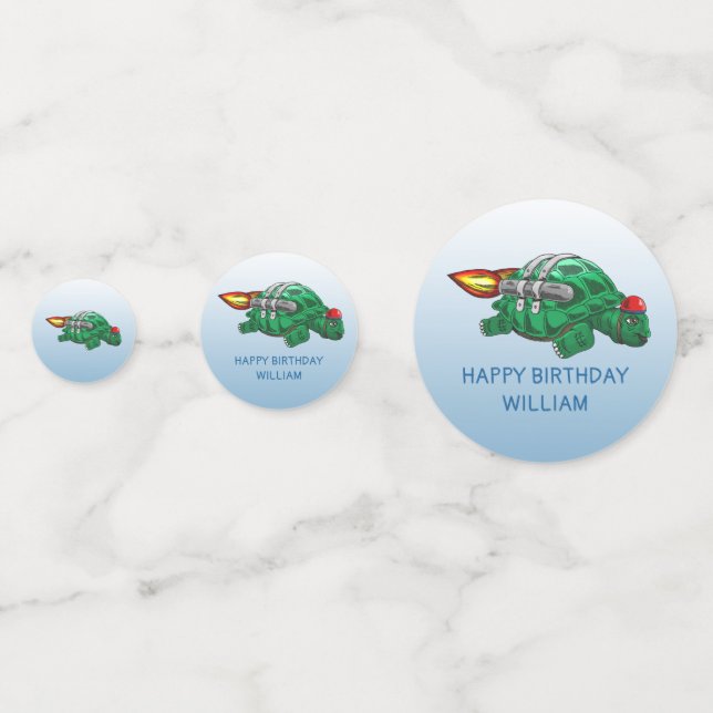 Raketenturve Konfetti (Vorderseiten)