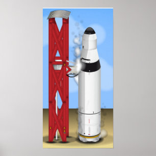 Raketenwerfer auf der Platte Poster