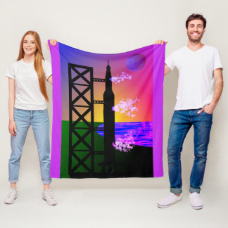 Raketenwerfer, Pinsel und Purpur Fleecedecke