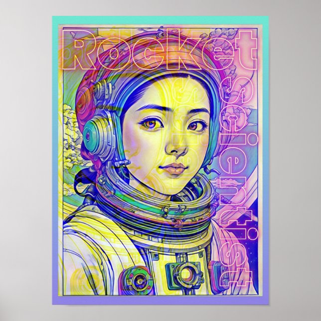 RAKETENWISSENSCHAFTLERIN POSTER (Vorne)
