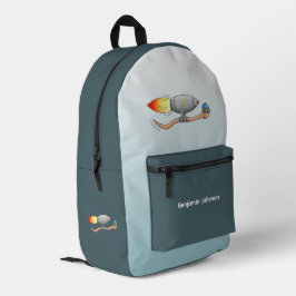 Raketenwurm Bedruckter Rucksack