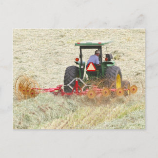 Raking Hay an einem Sommertag Postkarte