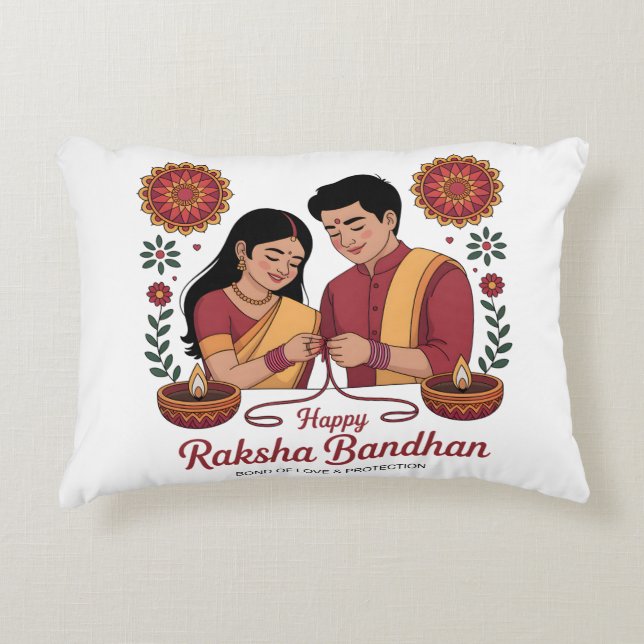 Raksha Bandhan Accent Pillow Dekokissen (Vorderseite)