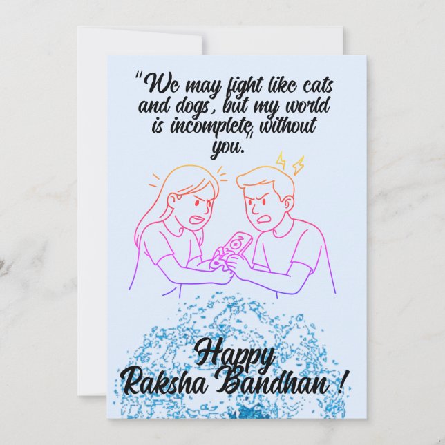 Raksha Bandhan Card Feiertagskarte (Vorderseite)
