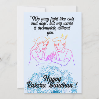 Raksha Bandhan Card Feiertagskarte