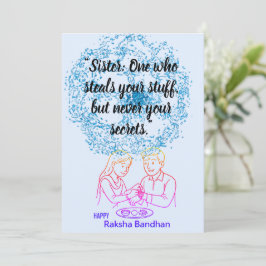 Raksha Bandhan Card Feiertagskarte