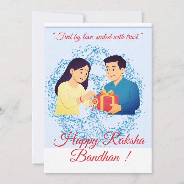 Raksha Bandhan Card Feiertagskarte (Vorderseite)