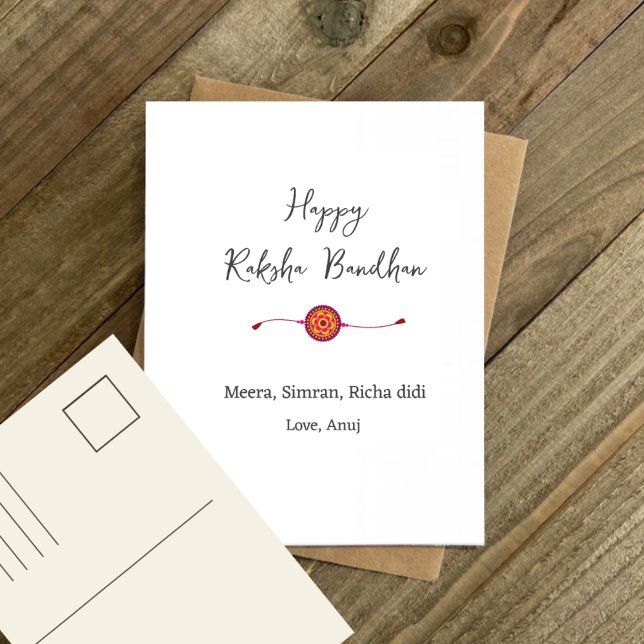 Raksha bandhan, Happy Rakhi Card, Feiertagspostkarte (Von Creator hochgeladen)