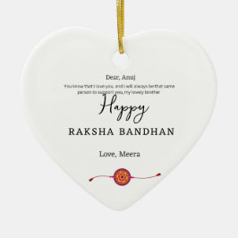 Raksha bandhan, happy rakhi card, keramik ornament
