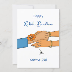 Raksha Bandhan-Karte für Schwester, Rakhi/Rakhri-K Karte