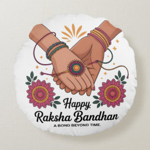 Raksha Bandhan-Rundkissen Rundes Kissen