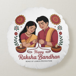 Raksha Bandhan Rundkissen Rundes Kissen