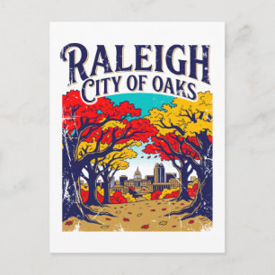 Raleigh City of Oaks Herbstansicht Postkarte