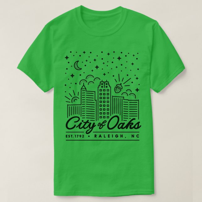 Raleigh City of Oaks Merchandise  T-Shirt (Design vorne)