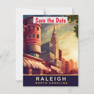 Raleigh Historischer Turm Klassische Hochzeitseinl Save The Date