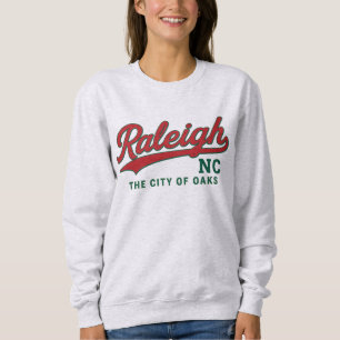 Raleigh NC City of Oaks Script Logo - Vintag Sweatshirt