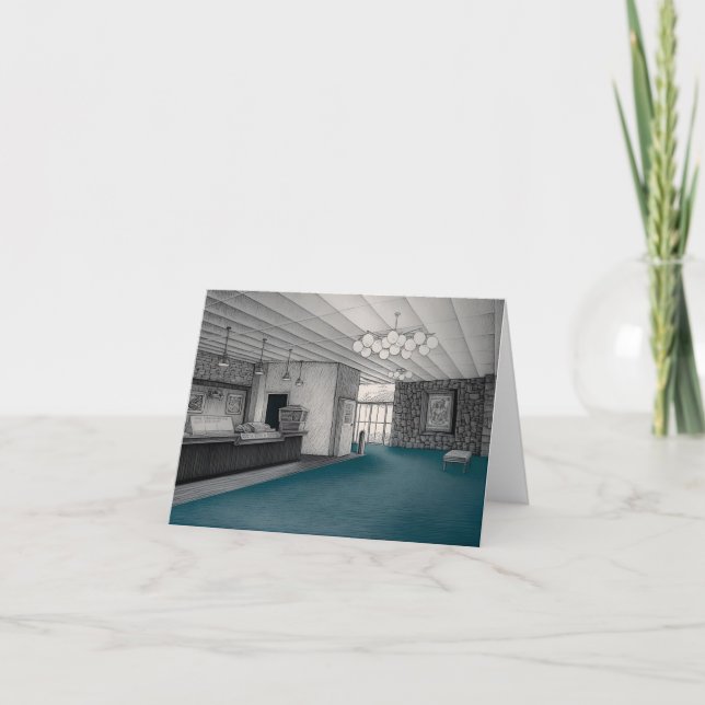 Raleigh, NC - Kardinal Theater Lobby Notecard Karte (Vorderseite)