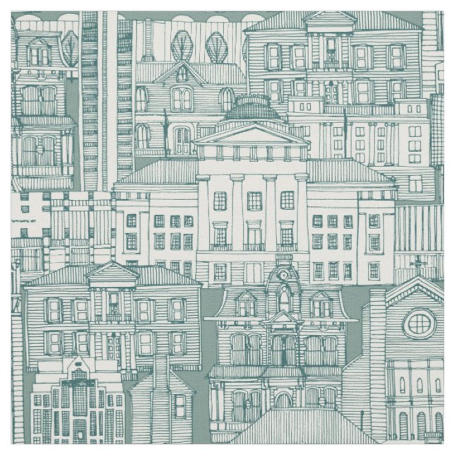 Raleigh NC-Toile Jade Fabric Stoff (Muster)
