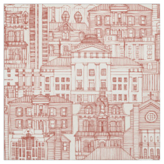 Raleigh NC toile Paprika Fabric Stoff