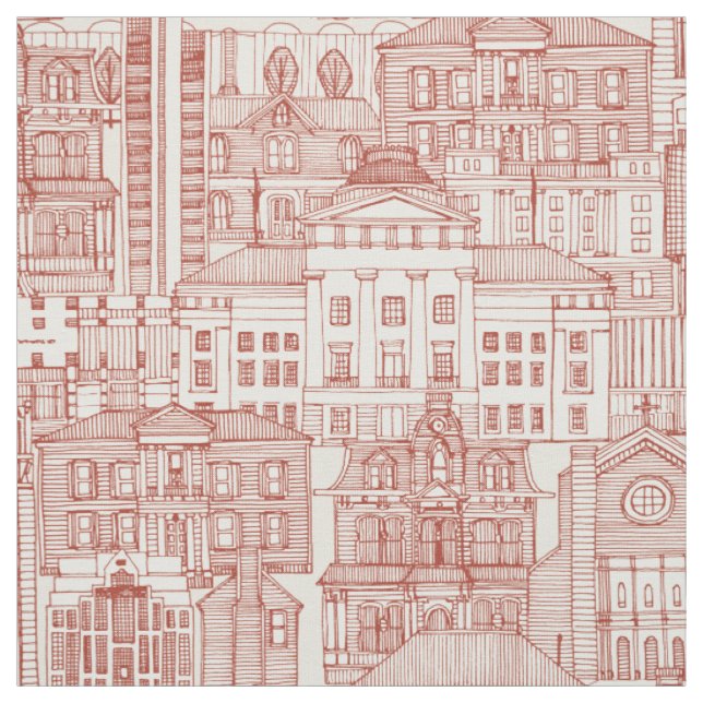 Raleigh NC toile Paprika Fabric Stoff (Muster)