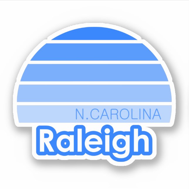Raleigh North Carolina Aufkleber (Vorderseite)