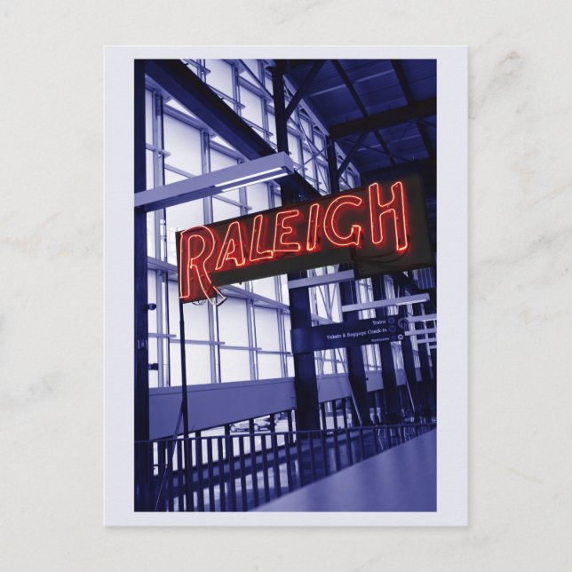 Raleigh North Carolina Gewerkschaft Bahnhof Postkarte (Vorderseite)